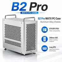 Boîtier PC B2 Pro 17.8L Mid Tower en aluminium, châssis pour GPU 345mm, AIO 240mm, ATX, alimentation SFX, option façade en maille