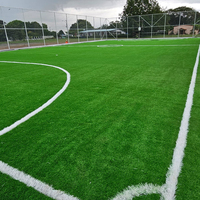 Kunstrasen Synthetischer Fußballrasen 40MM 50MM 60MM Wasserdicht Feuerfest Hochdichte Ausführung für Fußballplätze