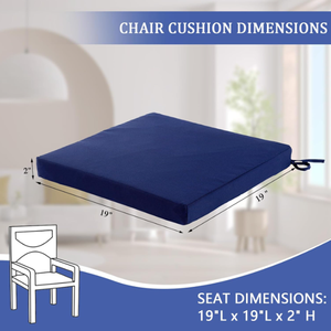 وسادة مقعد إسفنجية عالية المرونة مع أربطة ثابتة قابلة للإزالة والغسل 100% بوليستر لكرسي المكتب والديكور المنزلي للاستخدام الداخلي/الخارجي - Product Image 2