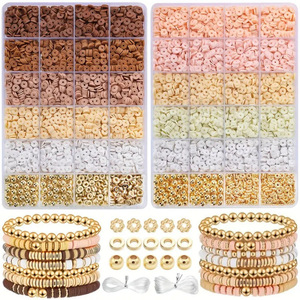 Clay <b>Bead</b> <b>Set</b> 2000Pcs 24-Compartment DIY Jewelry Making Bracelet Kit Round Polymer Clay <b>Beads</b> for Crafting Accessories - Product Image 1
