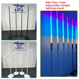 Batería inalámbrica 360 grados Led tubo colorido luz 360 píxeles Titan tubo IR 28W RGBWA LED Titan Sticks para iluminación de escenario