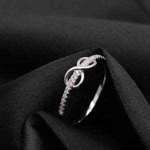 Bague en zircon fine 8, en argent sterling 925, bague de fiançailles éternelle, déclaration féminine, bague torsadée, anneaux de mode pour femmes - Product Image 3