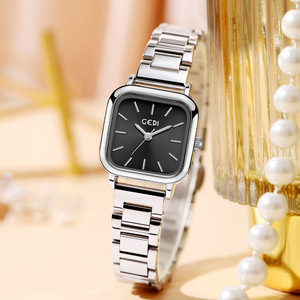 Nouvelle montre pour femme, cadran carré simple, style niche, rétro, bracelet en acier, montre à quartz pour femme - Product Image 3