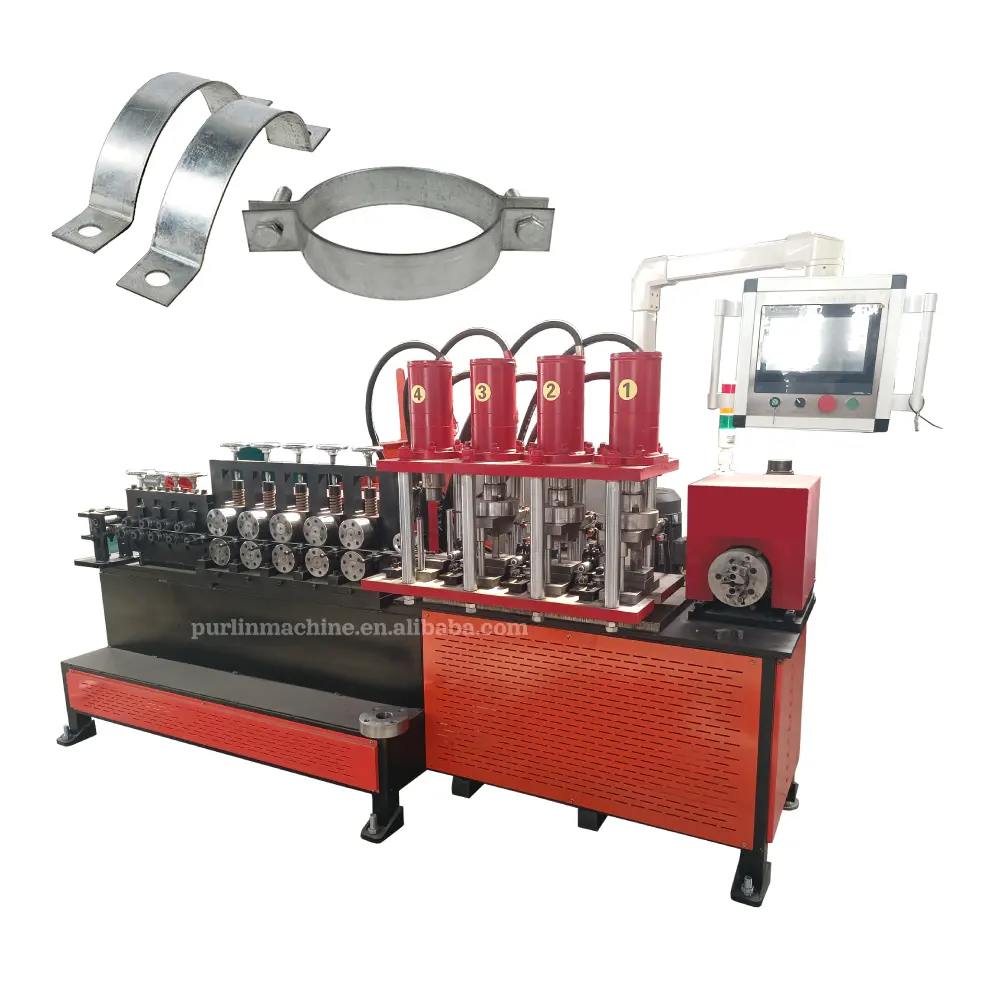 New Designed Metal Clips Clamp Forming Hoop Iron V Band Clamp Roll Making Forming Machine