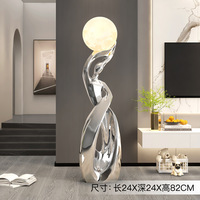 Lampadaire d'art moderne en résine, statue humaine, style nordique, pour hall d'hôtel, salon et coin, avec fonction d'éclairage