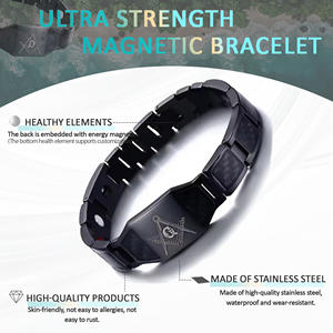 Brazalete de energía de terapia para hombres pulsera magnética de germanio japonés,Bio, acero inoxidable,salud, holograma,venta - Product Image 3