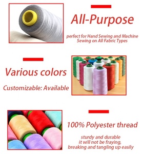 Aksesori Jahit Hitam Putih Benang Jahit Mesin Bordir Benang Jahit Poliester 40/2 - Product Image 4