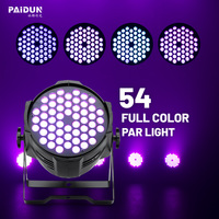8pcs Flight Case Lampu Panggung Profesional DJ Klub Pertunjukan Malam Konser Gereja 54*3w RGBW 4-in-1 LED PAR Can Par Lights