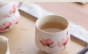 <span class=keywords><strong>Tasse</strong></span> à thé en céramique peinte à la main MSH, motif de pavot, pour hommes et femmes, pour le bureau - Product Image 6