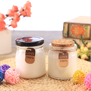 Botol Minuman Susu Grosir 150ml, Stoples Puding Kaca, Cangkir Puding Yogurt 5oz Dengan Tutup Gabus - Product Image 2