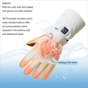 Yenilikçi moda sıcak su geçirmez pil isıtmalı eldiven pamuk eldivenler parmak eldiven günlük iş açık parti