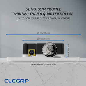 Elegrp chúng tôi trượt thanh trang trí chuyển đổi kỹ thuật số <span class=keywords><strong>Dimmer</strong></span> chuyển đổi ánh sáng cho 300W Dimmable dẫn CFL đèn và 600W Inc Hal - Product Image 3