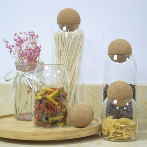Toples Penyimpanan Kaca Borosilikat Besar dari Kayu, Gabus Atas Logo Yang Disesuaikan - Product Image 6