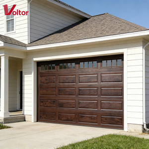 Puerta de <span class=keywords><strong>Garaje</strong></span> Automática Voltor Seccional Elevada de Aluminio, Acero y Vidrio, 16x8 y 8x7, Impermeable para Uso Residencial, Venta al Por Mayor - Product Image 1