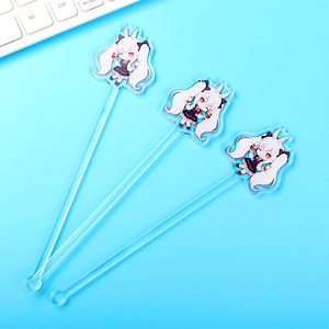Customized Cartoon Style Anime Products Funny Handheld Acrylic Stand-up Toy with Wave Pole Customized Funny Hand Plastic Rod
