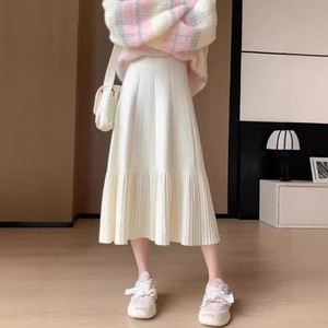 Nuova Collezione Autunno Inverno per Signore: <span class=keywords><strong>Gonna</strong></span> <span class=keywords><strong>Lunga</strong></span> a Vita Naturale in Lana, Casual, con <span class=keywords><strong>Balze</strong></span>, Ampia e a Sirena - Product Image 4