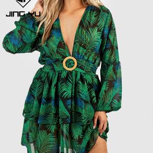 Custom Print Floral <b>Dress</b> Women Skirts Island Autumn <b>Dresses</b> High Quality <b>Rayon</b> Friendly Fabric Ladies <b>Dresses</b> - Product Image 4