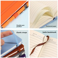 Carnet de notes A5 à couverture rigide avec sangle, personnalisable avec logo, en PU coloré, pour bureau et affaires, idéal comme cadeau transfrontalier