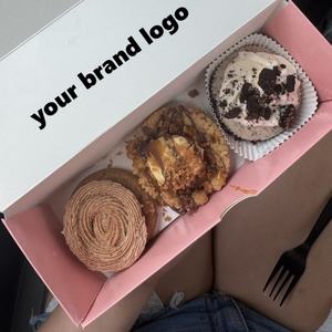 Offre Spéciale bas <span class=keywords><strong>prix</strong></span> <span class=keywords><strong>chocolat</strong></span> papier boîte Cookie emballage boîte gâteau Dessert Biscuit papier Mailer boîte avec vous Logo - Product Image 4