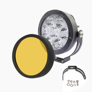 ไฟ LED ทำงานแบบกลมขนาด 4.5 นิ้ว เลนส์สีเหลือง 12-24V ไฟสปอร์ตไลท์สำหรับรถจักรยานยนต์ออฟโรด - Product Image 3