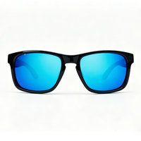 Lunettes de soleil de course et de plage UV400 légères à monture rectangulaire et verres bleu glace, vente en gros