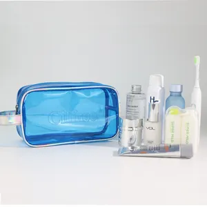 Factory Design Newest Customized Logo Durable Portable Large Capacity Tolietries Organize Clear Makeup Bag