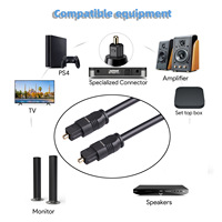 Cable de Audio de Fibra Óptica Cuadrado a Cuadrado para Decodificador de TV con Blindaje Combinado para Conexión de Señal Digital de Altavoces y Monitores