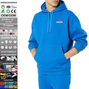 Sweat-shirt à capuche personnalisé 100% coton pour <span class=keywords><strong>homme</strong></span>, Essentials, coupe ample, avec logo imprimé à l'écran - Product Image 1