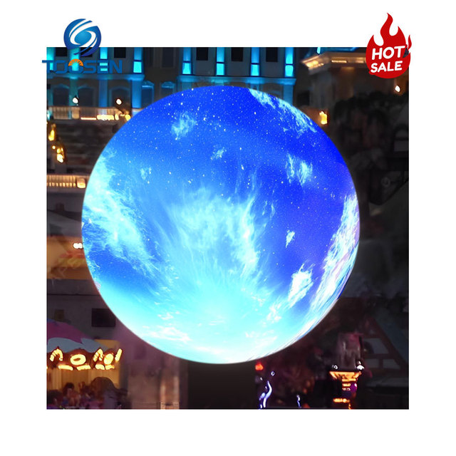 Outdoor Spherical SMD LED Pixel Ball Screen P2.5-P10 8K Resolution IP65 Waterproof 6000cd/m Brightness Advertising Video Wall