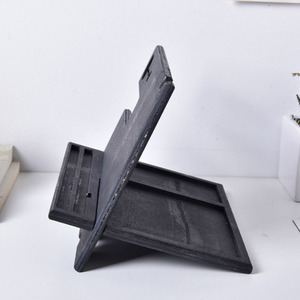 Support de téléphone portable en bois de pin noir mat support de téléphone de style nautique pliable avec peinture - Product Image 2