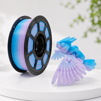 Filament d'imprimante 3D Becreative Tri-Color Rainbow PETG/PVA 3-en-1 Co-extrusion Haute Résistance 1,75 mm 245-255 1 kg/rouleau
