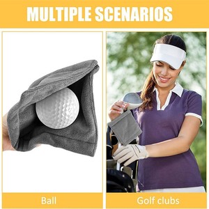 Serviettes de nettoyage pour balles de golf en microfibre, tissu éponge, séchage rapide, gris bleu, serviette de sport d'extérieur - Product Image 5