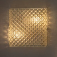 Lampe murale ou de plafond en verre cristal à texture vintage