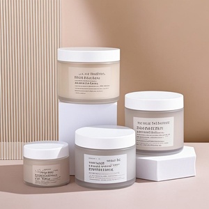 Pot en plastique PET transparent dépoli à large ouverture avec couvercle, personnalisable avec logo, vide, 200 ml, 250 ml, 300 ml, 8 oz, pour gommage corporel et capillaire - Product Image 1