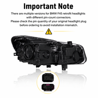 Phare avant retrofit, LED DRL, projecteur Bi-LED pour BMW Série 2 F45