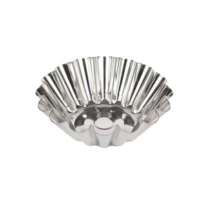 Moule à brioche cannelé plaqué étain moule <span class=keywords><strong>de</strong></span> cuisson français rond avec larges côtes casserole en acier étamé durable - Product Image 4