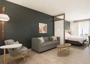 Juego de Muebles de Dormitorio para Apartamento de Hotel Moderno, Cama de Madera, Sofá, Sillón, Mesa de Centro, Hostelería Comercial - Product Image 5