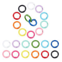 Benutzer definierte Metall O-Ring Feder verschlüsse Öffnungs bare runde Karabiner Schlüssel bund Tasche Haken Hunde kette Schnallen Anschluss D Ring Roségold O Ring