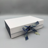 Boîte cadeau pliable personnalisée Shengcan avec fermeture magnétique et ruban, emballage plat pour abonnement