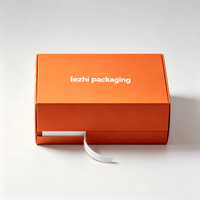 Boîtes plates en carton ondulé écologiques et recyclables, emballage pour expédition, boîte à courrier avec bande détachable, boîte en papier à fermeture éclair pour vêtements