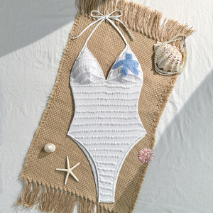 Traje de Baño de Diseño Nuevo 2027, Traje de Baño Enterizo con Volantes, Ropa de Playa OEM con Apliques, Traje de Baño para Mujer para Fiestas en la Playa <span class=keywords><strong>y</strong></span> Festivales - Product Image 2