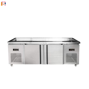 Expositor de Peixes Frescos Congelados em Aço Inoxidável para Supermercado, Freezer de Mesa Refrigerador - Product Image 4
