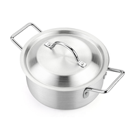 Ensemble de casseroles en aluminium best-seller, plusieurs tailles, avec double poignée et couvercle, pour la maison, l'hôtel et le restaurant