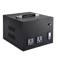 Transformateur élévateur/abaisseur de tension 2000VA 110V vers 220V, boîtier d'alimentation double prise avec protection par disjoncteur