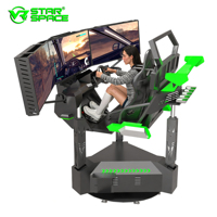 Simulateur de course immersif à triple écran rotatif à 360° avec mouvements de trajectoire réels, directement de l'usine, pour centre de divertissement familial (FEC)
