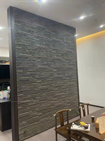 Revêtement mural en pierre souple à texture d'eau courante, finition ondulée naturelle, ignifuge pour la maison et le bureau