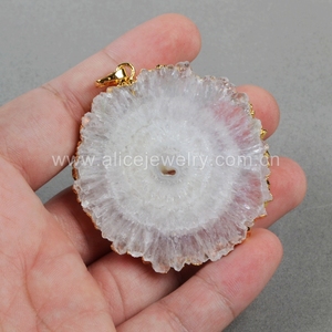 Csja — pendentif en cristal de quartz, avec fleur de <span class=keywords><strong>soleil</strong></span> blanche, druse, bijou solaire, minéraux, G0829 - Product Image 6
