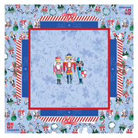 Tapis de jeu de mahjong antidérapant en caoutchouc, bords cousus silencieux, imprimé Casse-Noisette de Noël, règles de Charleston, tapis de jeu personnalisé