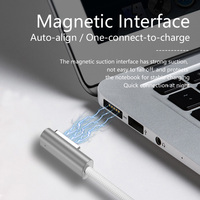 Cable de carga USB C a modelo T magnético-Modelo C de 5,9 pies a cable de carga magnético de cabeza L MBook funciona con 20V 60W-100W