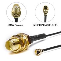 Câble Pigtail SMA Femelle vers MHF4 U.FL 0.81mm, Câble Coaxial RF à Faible Perte, Câbles de Rallonge pour Carte WiFi, Routeur Sans Fil